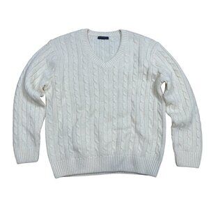 Brandy Melville Oversized V Neck Heavy Wool Blend Chunky Knit Sweater